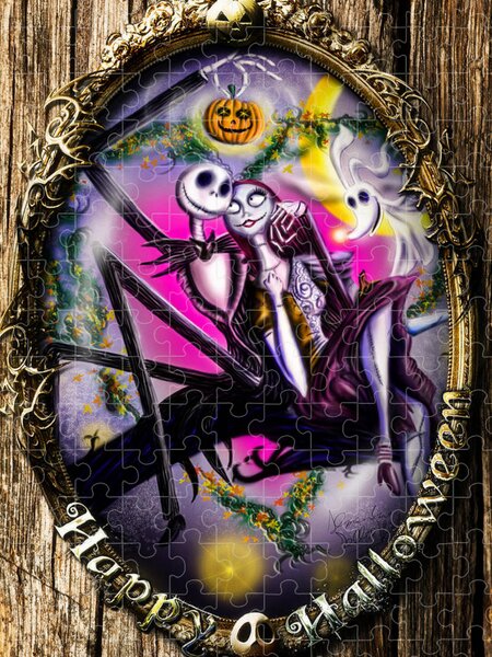 NIGHTMARE BEFORE CHRISTMAS Jack Skellington Spiral Hill1000 pc JIGSAW PUZZLE New